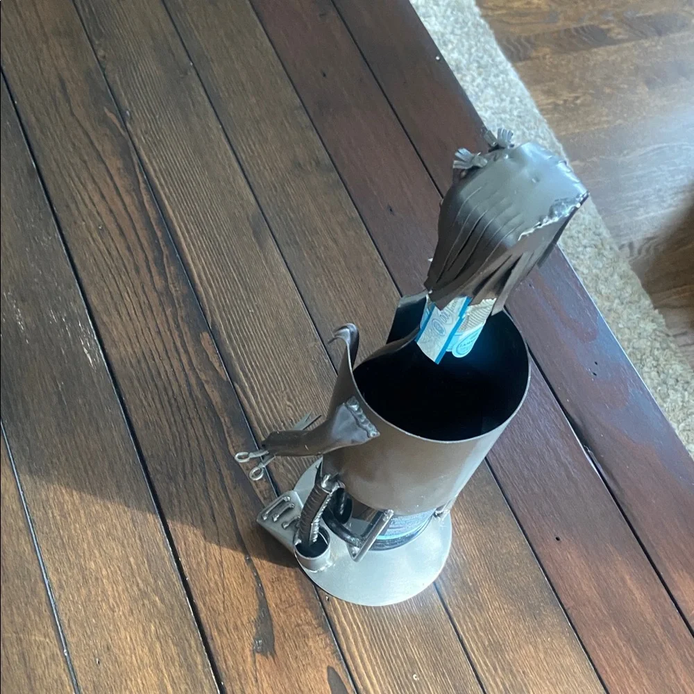 H&K Steel Sculptures Female Hair Stylist Wine Bottle Holder Stainless Steel